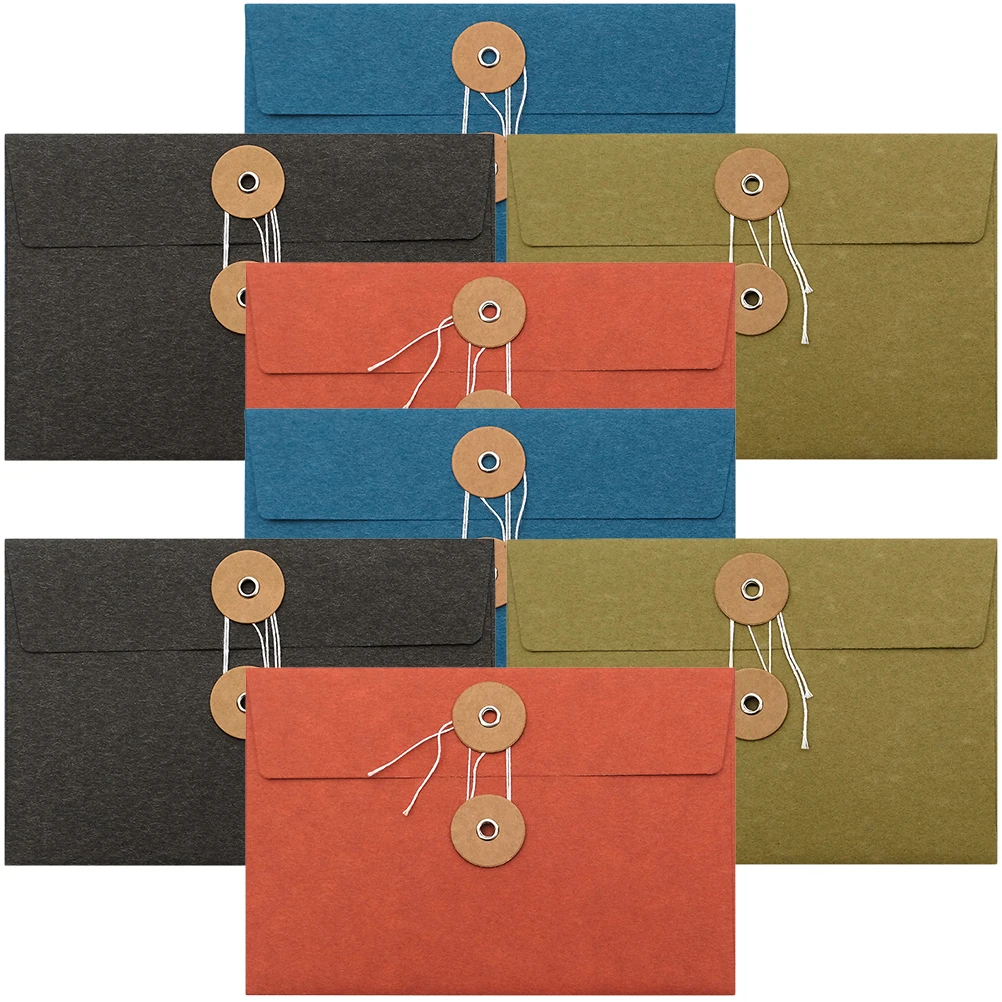 

8 Pcs Letter Postcard Storage Envelope Bag Envelopes for Stationery Use Thicken Student