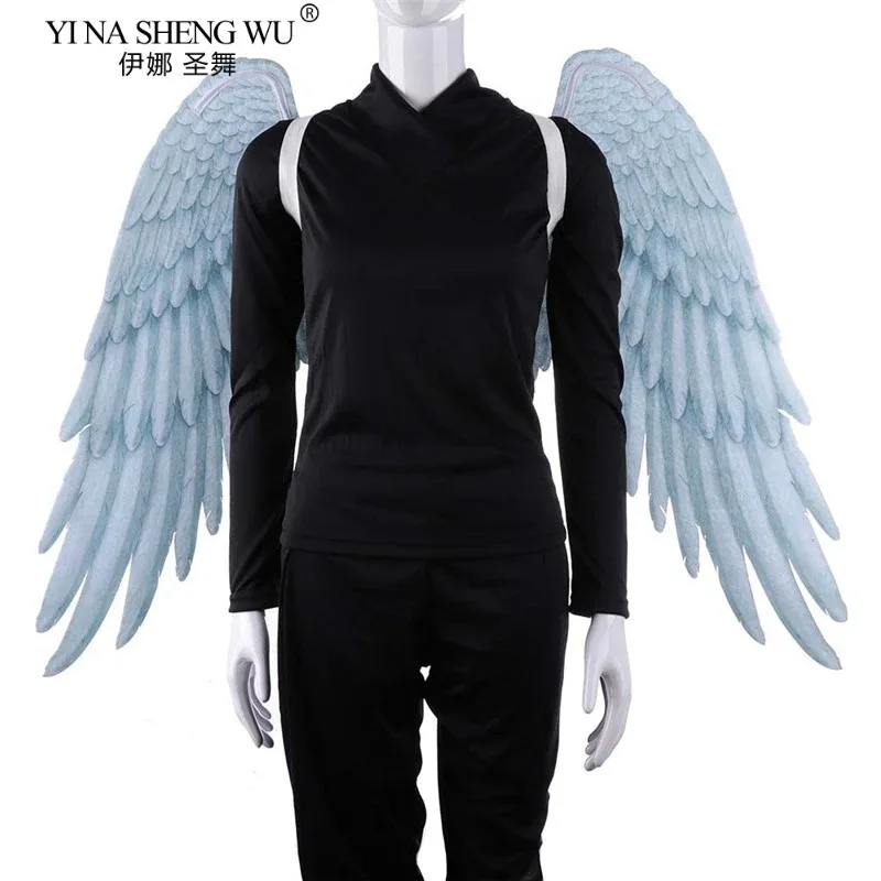 

3D Angel Devil Wings Non-Woven Halloween Fabric Theme Party Cosplay Wings for Children Adult Big Large Black Wings Devil Costume