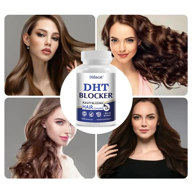 DHT Blocker Promotes Hair Growth, Contains Saw Palmetto Biotin, Suitable for Hair Skin and Nails, Hair Regeneration