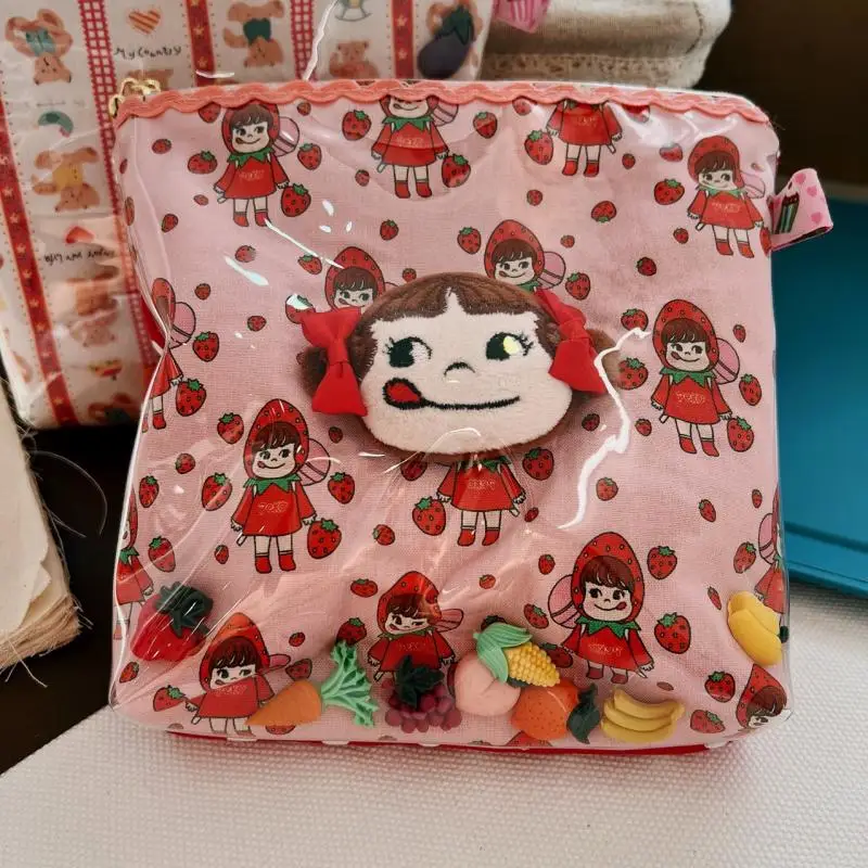 New Kawaii Cute Fujiya Little Bear Cosmetic Bag Storage Bag Tissue Bag Coin Purse Cartoon Birthday Gifts Girlfriend Gifts Girls