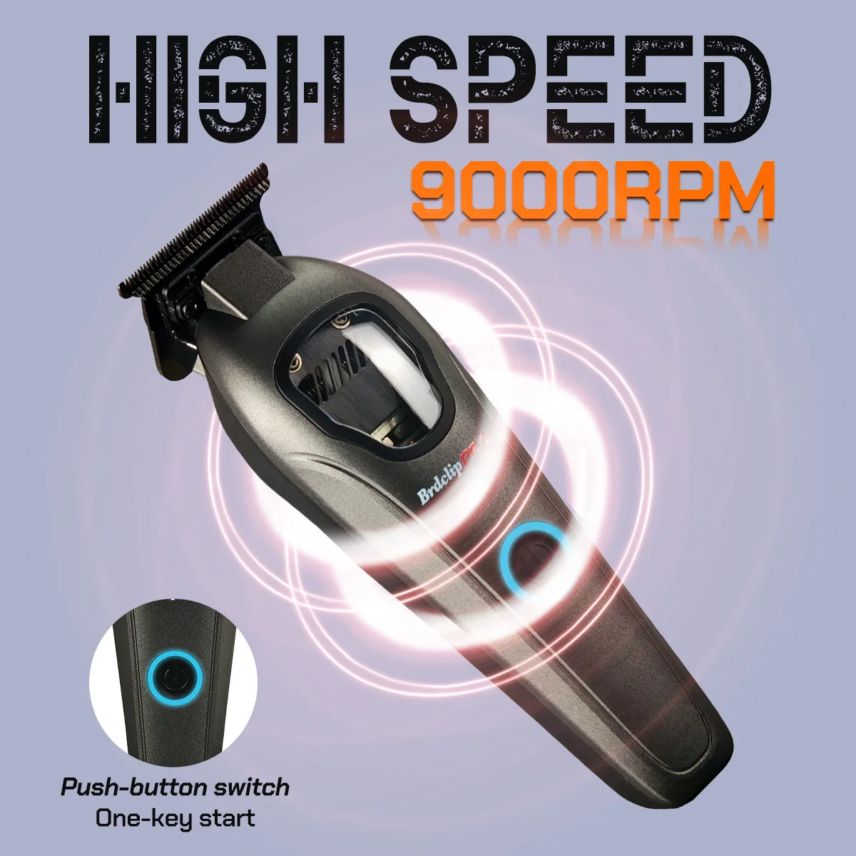 ماكينة تشذيب الشعر الاحترافية BRD 633T ماكينة قص الشعر للرجال بمحرك متوسط 9000 دورة في الدقيقة مع قاعدة DLC ماكينة قطع صالون الحلاقة #5