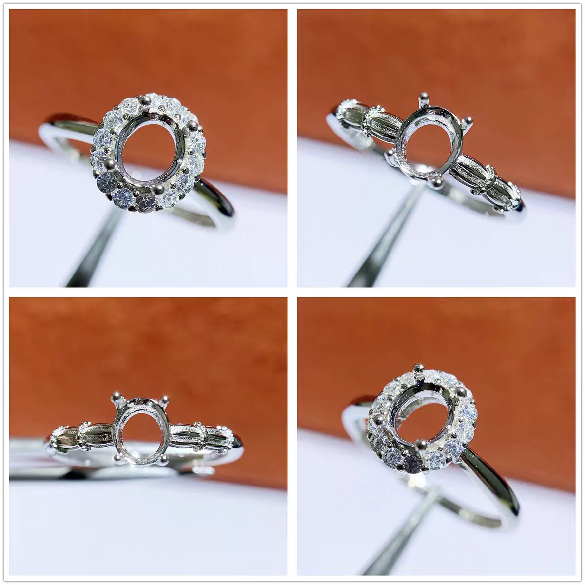 

MeiBaP 5 мм * 6 мм эллиптический камень из стерлингового серебра 925 пробы простой держатель для колец DIY пустая поддержка для женщин изысканные очаровательные ювелирные изделия