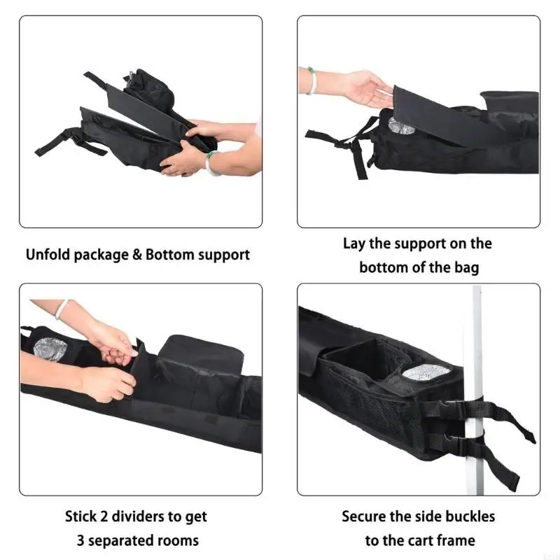 

Golf Cart Front Storage Basket with Insulated Cup Holders Golf Cart Accessories