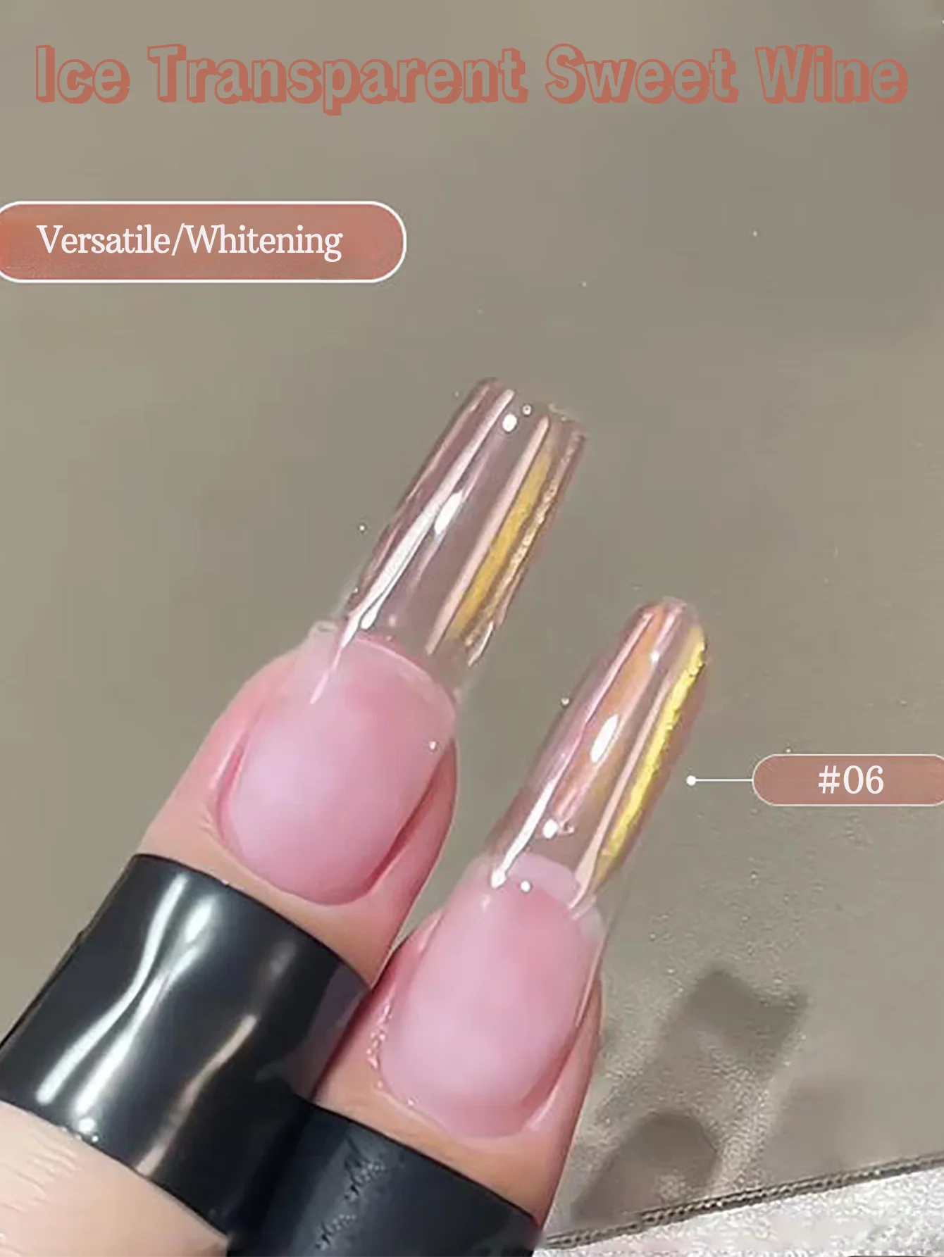 1-12 Stück ZH Frühling/Sommer Eis-Transparente Süße Weinglas-Perlen Katzenauge Nagellack Gel Neuer Glitzernder Beliebter Rosa Nagelbedarf – Detail 7