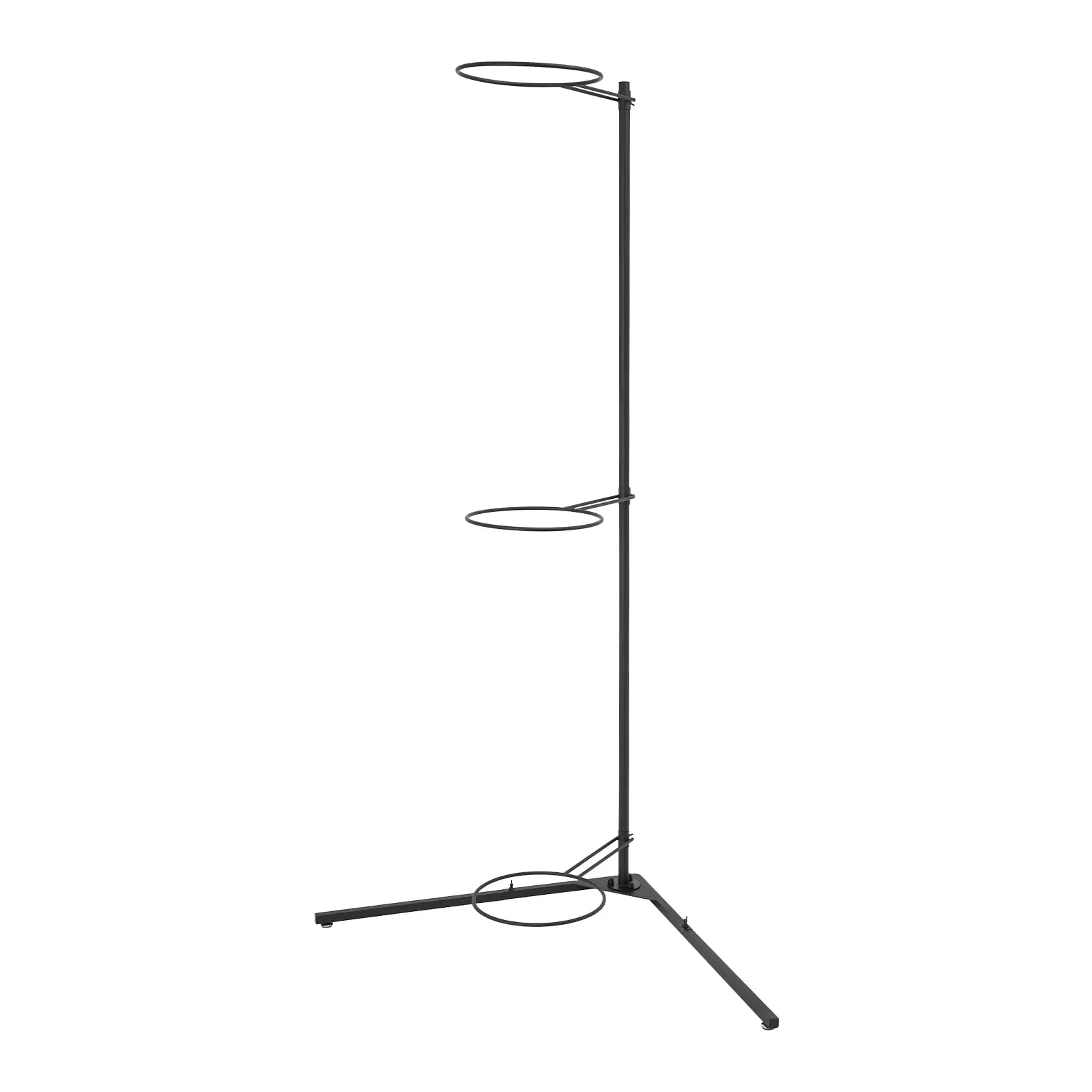 

Стойка для мячей для упражнений на 3 мячах, вертикальный держатель мяча для упражнений, устойчивая подставка для мяча с нескользящими ножками, черный железный дизайн для занятий спортом