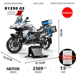 1:5 Motorcycle R1250 GS Model Motorbike Locomotive City Sports MOC Technical Building Block Bricks Assembly Boy Toy For Kid Gift