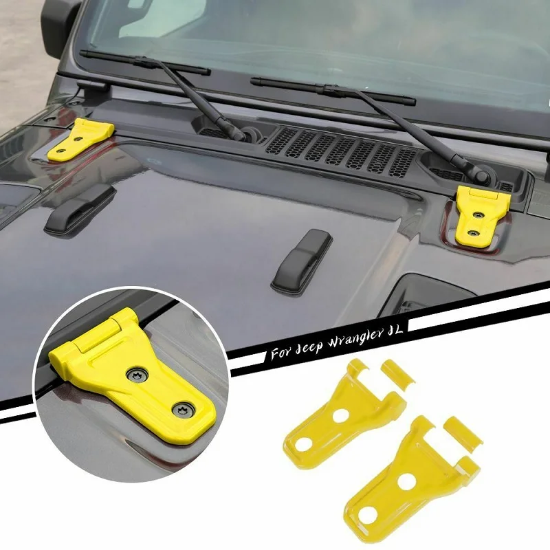 

Car Engine Hood Hinge Protector Trim Cover Accessories For Jeep Wrangler JL Gladiator JT 2018 Auto Parts