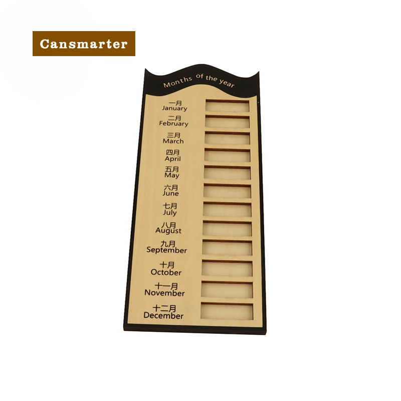 Baby Toys Montessori Language Month of the Year Days of the Week Wooden Teaching Aids Learning Educational Toys for Children