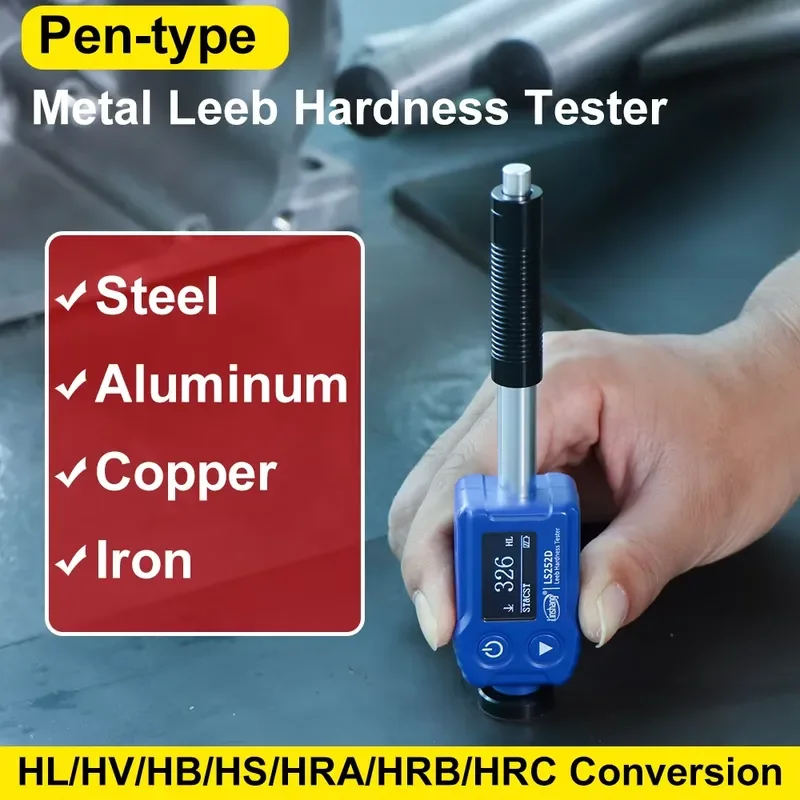 LS252D Portable Leeb Hardness Tester Pen Type D Impact Device for Steel Metal Testing Machine Digital Gauge Instrument Tool