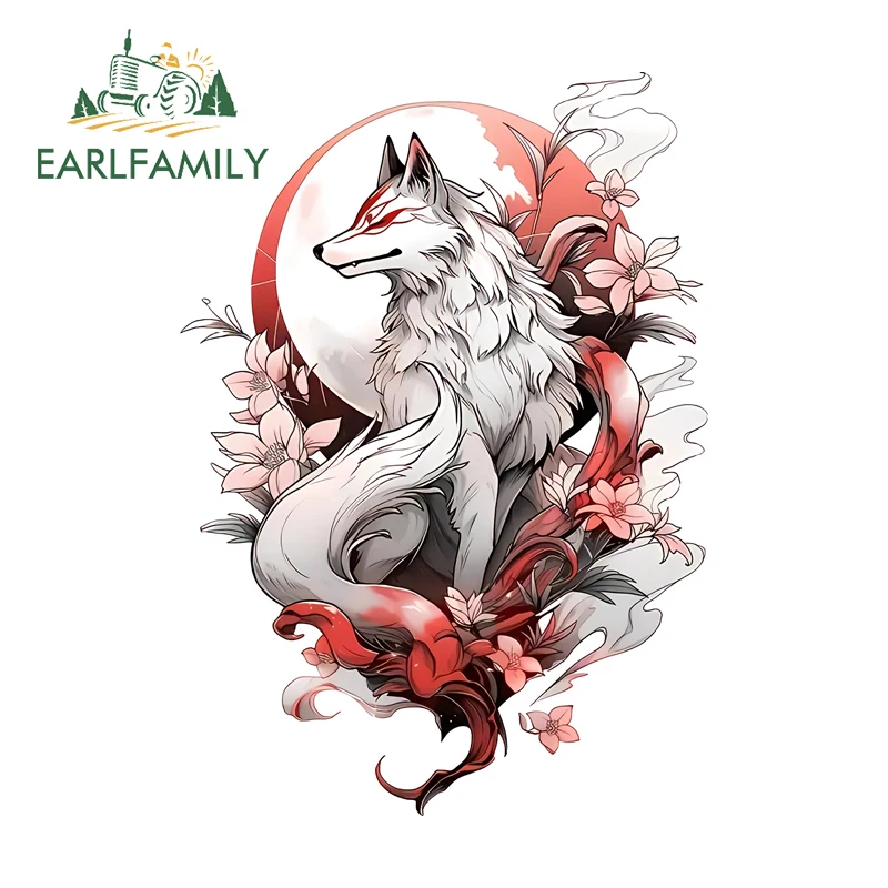 

EARLFAMILY японская лиса автомобильные наклейки караван креативное лобовое стекло окклюзия царапины виниловая наклейка JDM индивидуальный багажник автомобильные товары