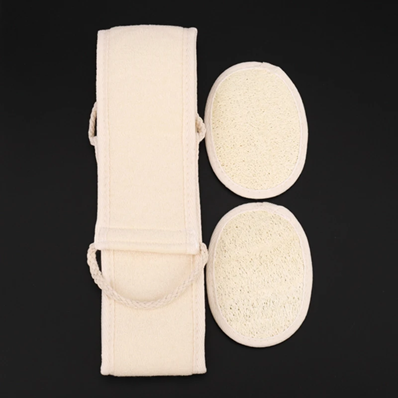 Scrubber esfoliante per la schiena in luffa per doccia, cinturino per lavaggio A doppio lato, spugna da bagno per il corpo (6 pezzi A Set)