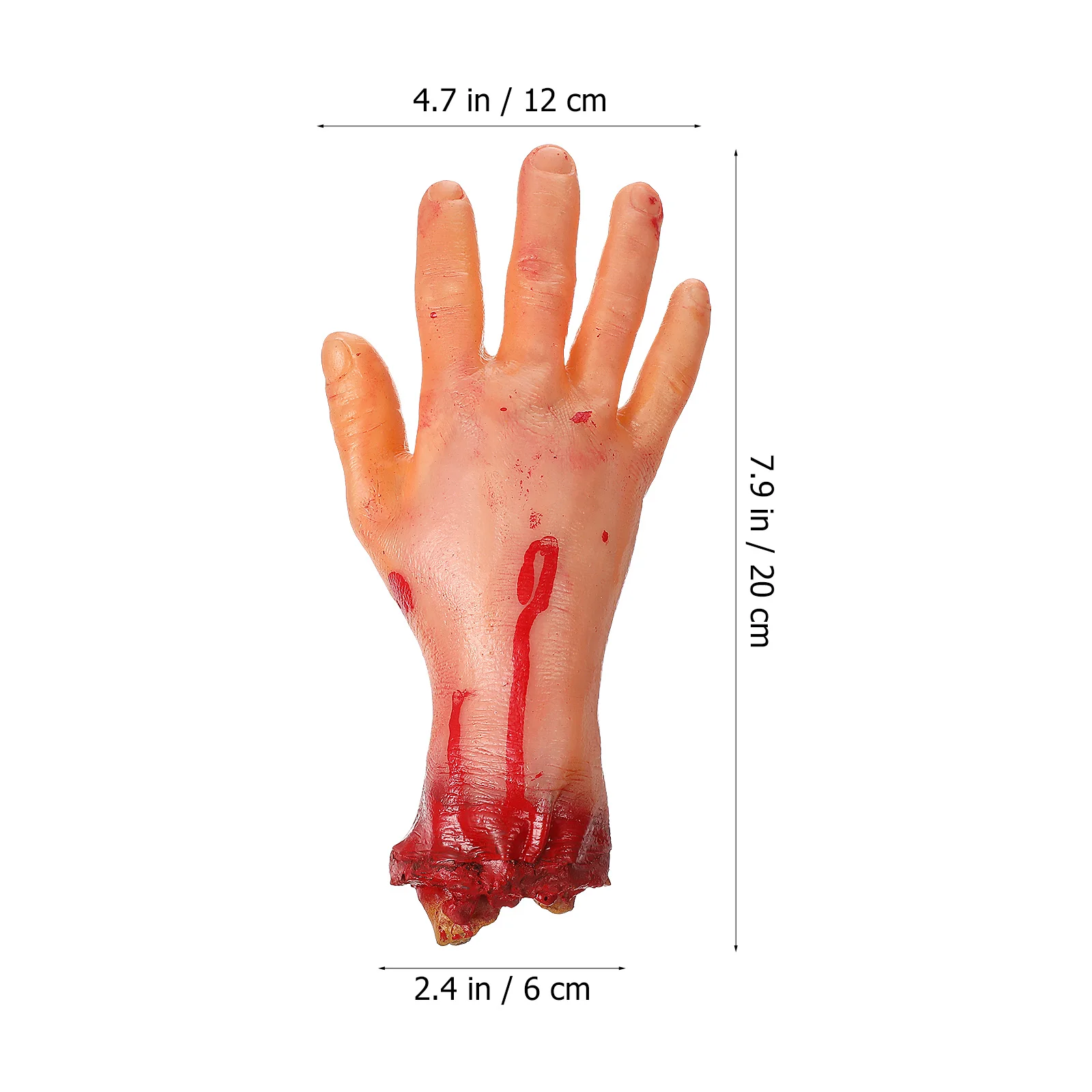 20x12cm Kinder gebrochene Hand Blut Horror Halloween Dekoration abgetrennte Gliedmaßen Neuheit tote gebrochene Hand Gadgets