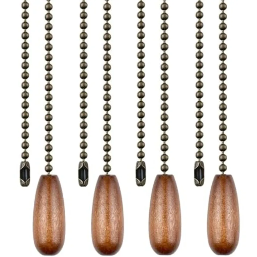 Ceiling Fan Pull Chain Set, Decorative Fan Pull Chain Extension with Pendant, 13 Inch Pull-Chains for Fans and Light with 3MM B
