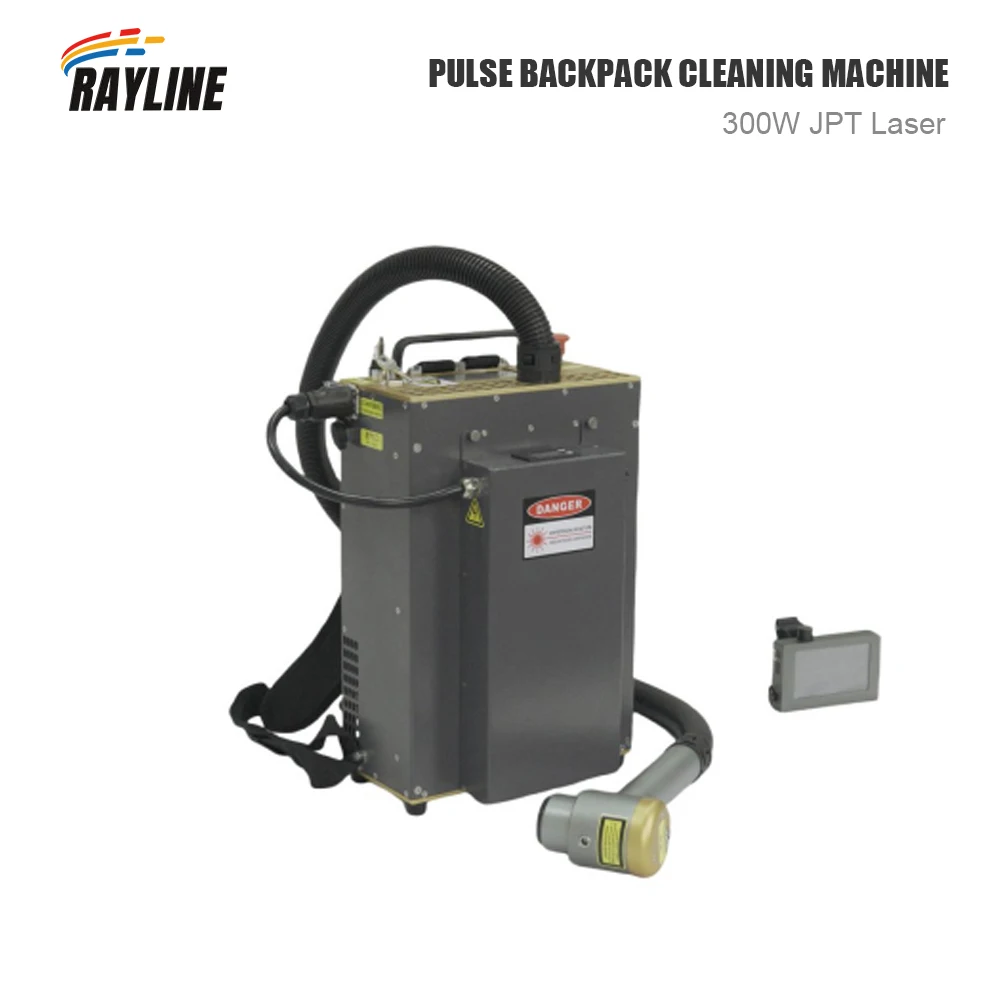 Industrial-Grade 200W Laser Cleaning Machine for Paint Removal from Conveyor System Components and Industrial Panels.
