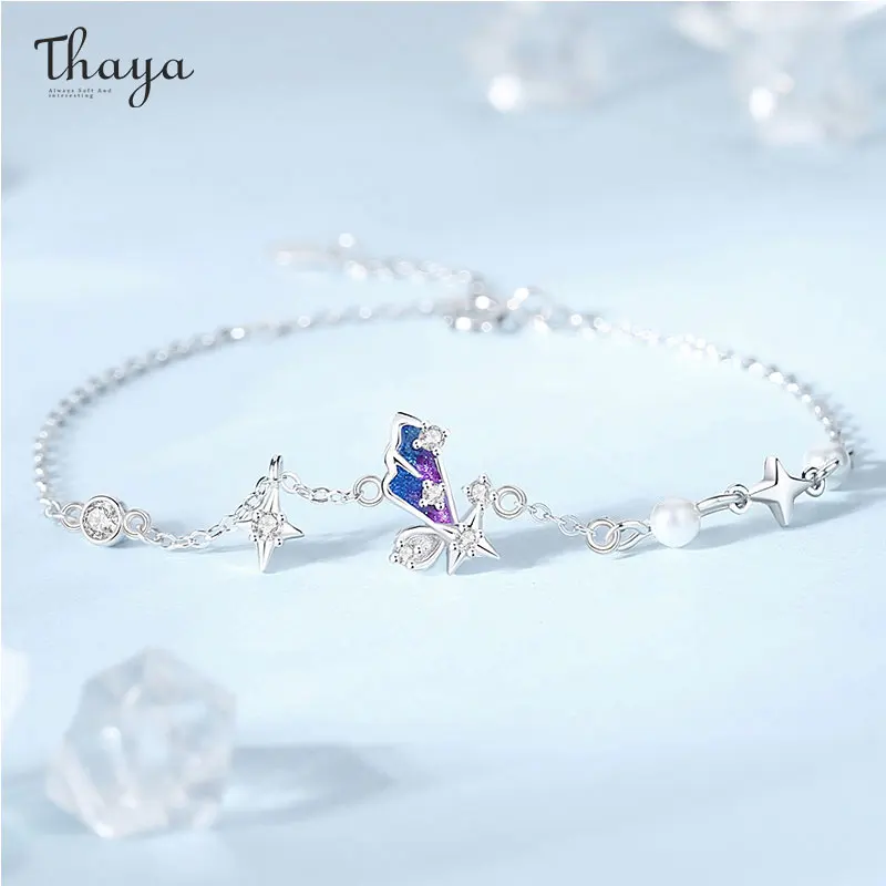 

Thaya S925 Sterling Silver Butterfly Jewelry Original Fashion Elegant Chain Bracelet for Women Charms Luxury Designer Jewelry