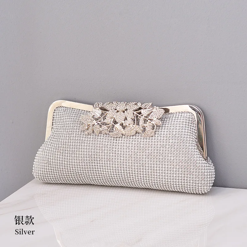 Luksusowa, ręcznie robiona kopertówka wieczorowa wysadzana diamentami, europejska i amerykańska moda, torebka wieczorowa, uniwersalna torba na ramię/przez ramię.