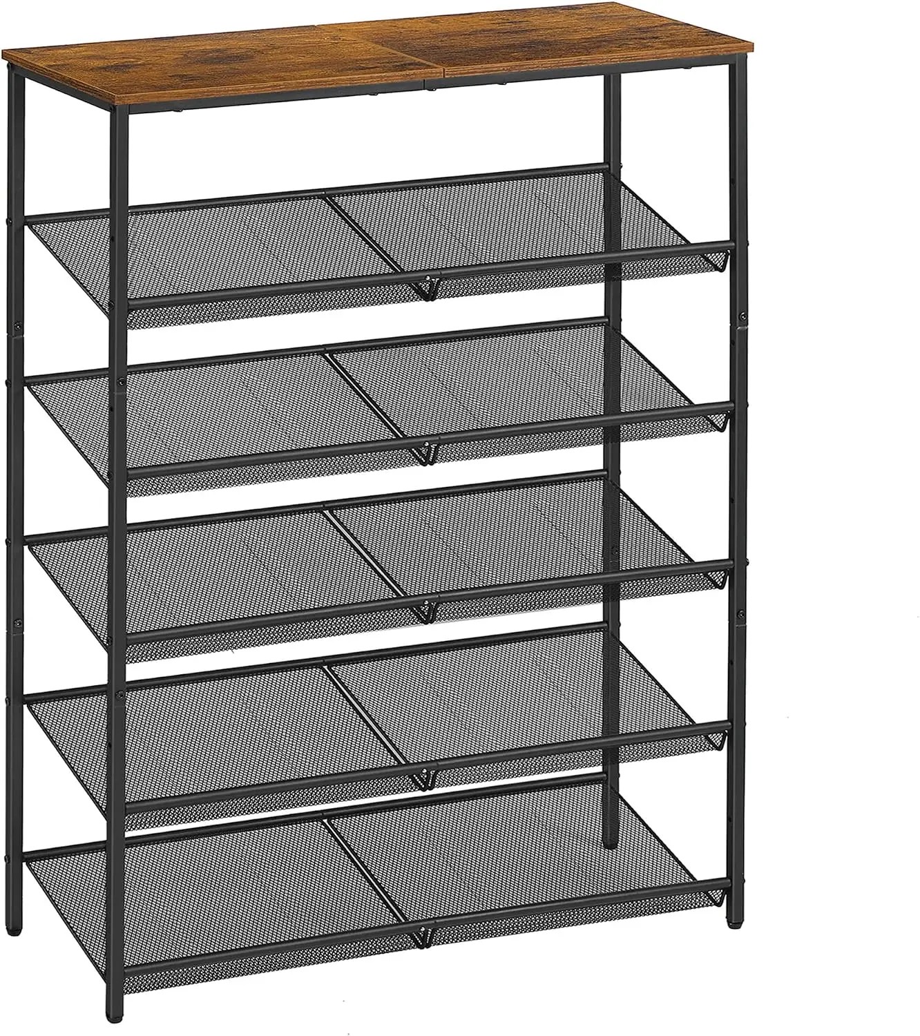 Freestanding Shoe Storage Tower Six Shelves Adjustable