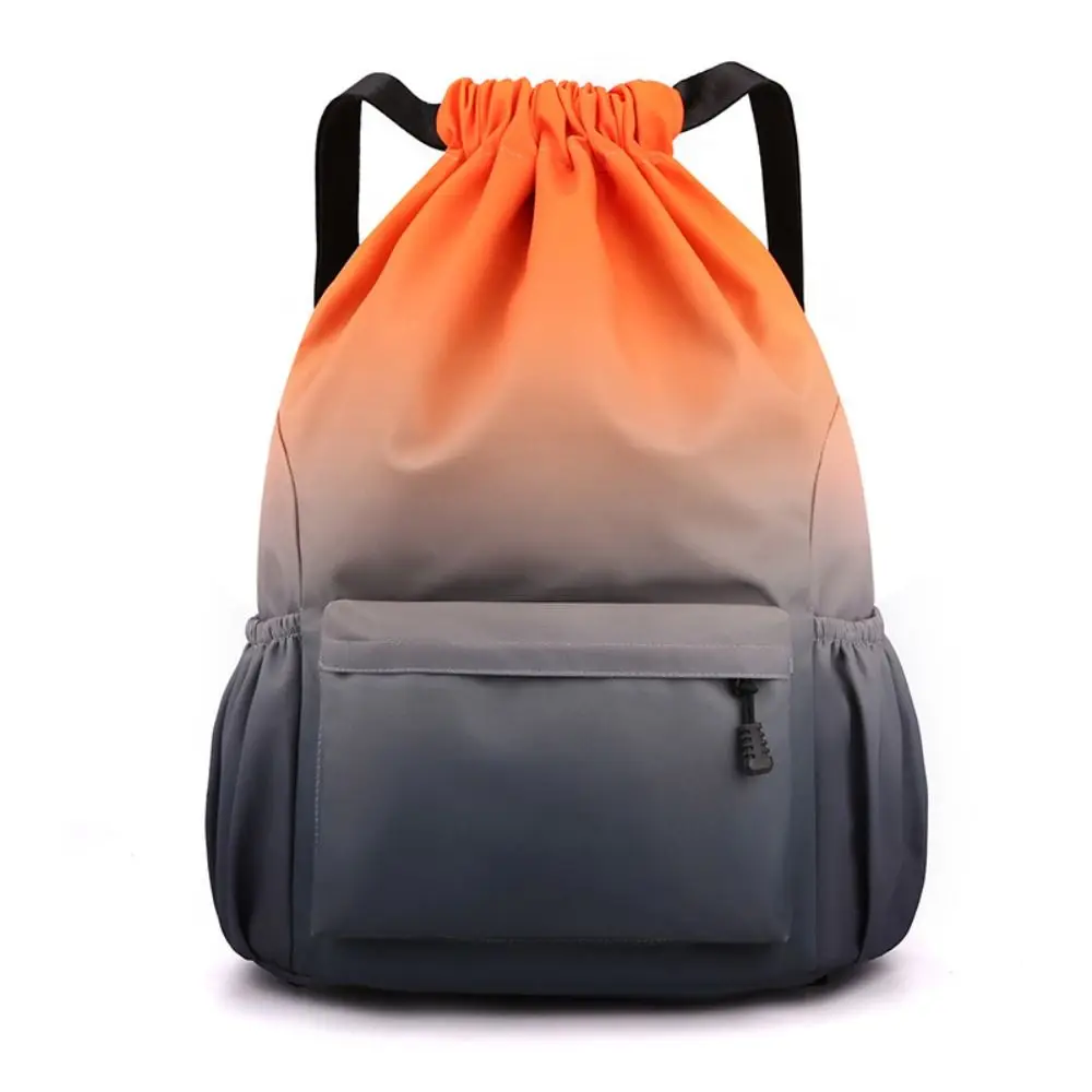 Nylon Portable Sports Backpack Portable Leisure Style Gradient Color Waterproof Bag Fashion Multilayer Storage