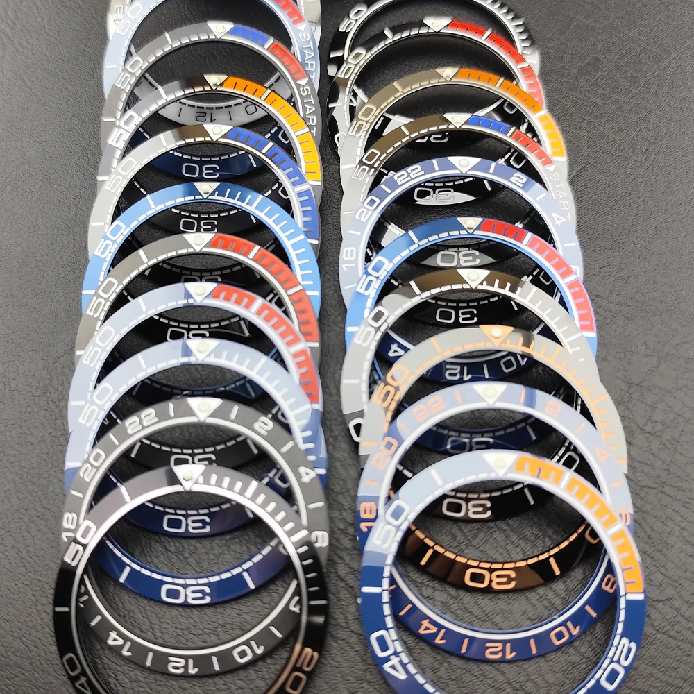 41.5mm bezel tilt watch bezel ceramic/aluminum bezel insert ring 43mm case watch accessories inner diameter 32.7mm watch bezel