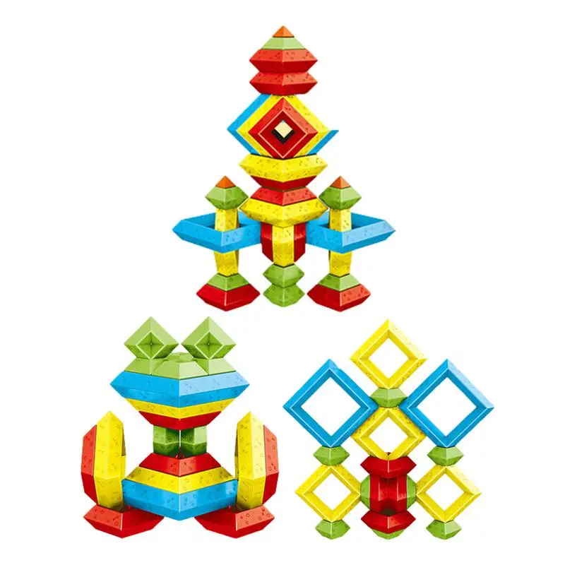 

Montessori Stacking Toy Sensory Building Toy for Kids Smooth Stacking Blocks Stem Building Montessori Toys for Birthday Easter