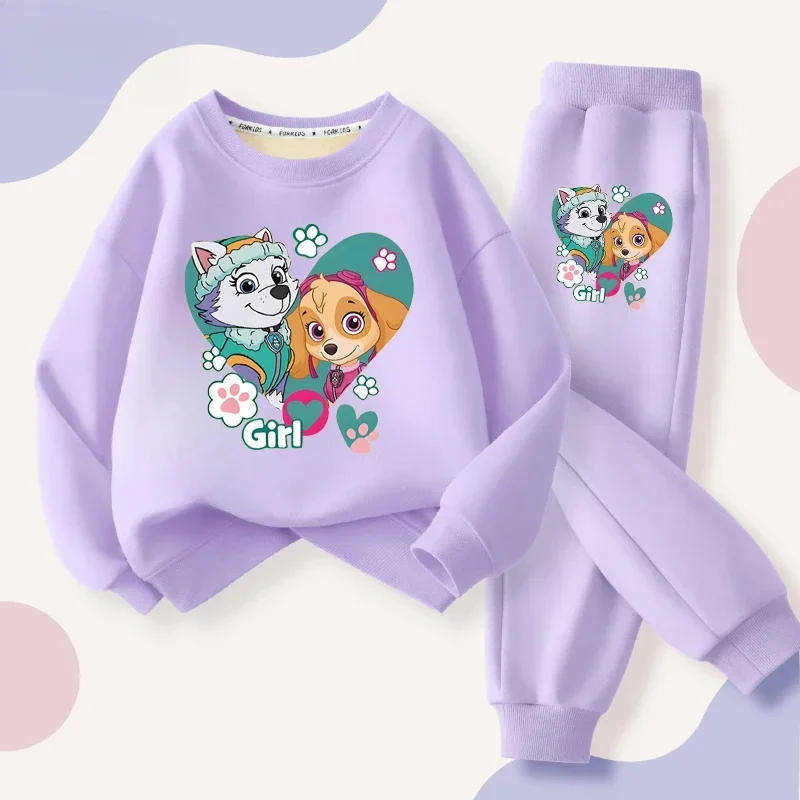 باو باترول مجموعات الأطفال الربيع والخريف ملابس مطبوعة الفتيات الاطفال الفتيان بلوزات + السراويل الدعاوى موضة هوديي مجموعة #4