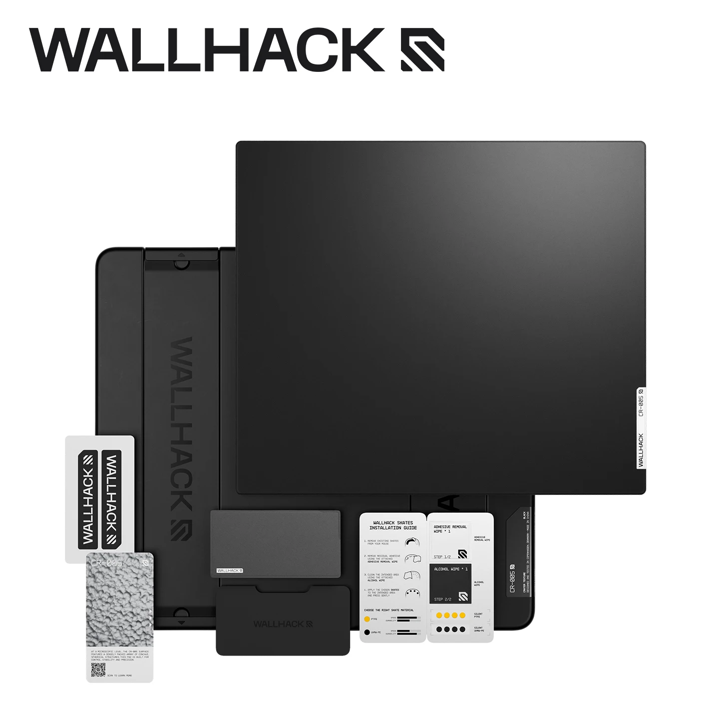 WALLHACK CR005 Control Glass Mouse Pad 510X440mm Large Size Professional E-sports Glass Mouse Pad Genuine Original