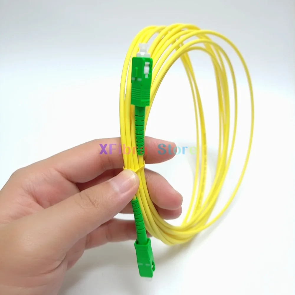 عالية الجودة 10 قطعة إلى SC APC البصرية التصحيح الحبل الألياف كابل قافز SM البسيط وضع واحد 2.0 مللي متر FTTH 1 متر 2 متر 3 متر 5 متر