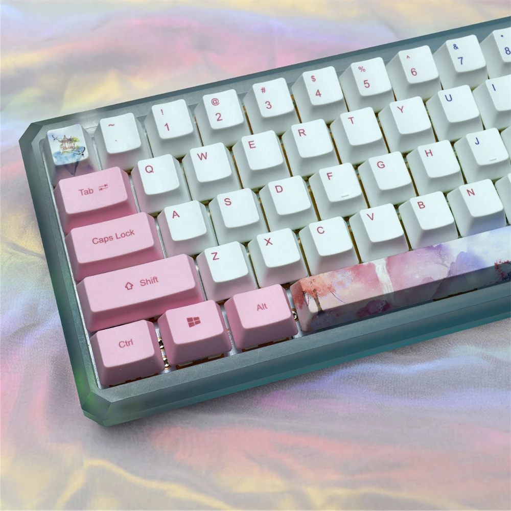 

PBT Keycaps Set OEM Profile Colorful Personalise KeyCap Dye Sublimation For Cherry MX 104/87/61 Mechanical Keyboard DIY