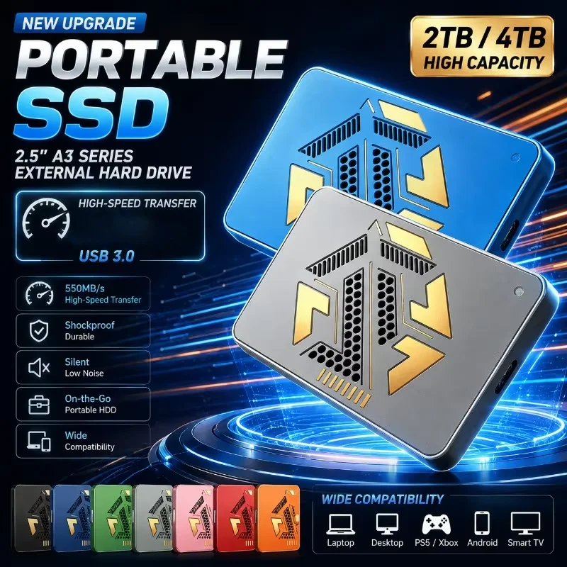 High-Speed Transfer 2.5"  A3 Series Elements External Hard Drive USB3.0  On-the-Go Portable HDD 500GB 1TB 2TB 4TB