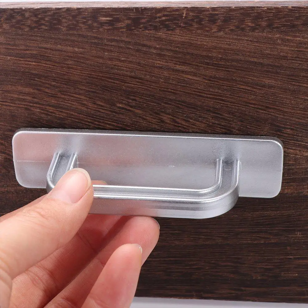 Minimalist Knobs Door Handle No punching Surface Mounted Door Pull Self-adhesive Push-pull Cabinet Handle Window