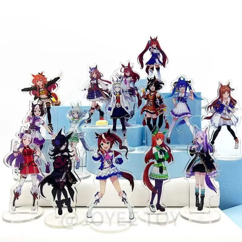 10 см Umamusume периферийные устройства ACG подставка Agnes Tachyon Q статуя специальная неделя мини акриловая подставка Tokai Teio кукла красивые игрушки-дерби