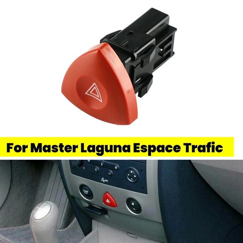 Hazard Warning Emergency Light Switch Button For Renault Master Laguna Espace Trafic Vauxhall Vivaro 8200442724,93856337