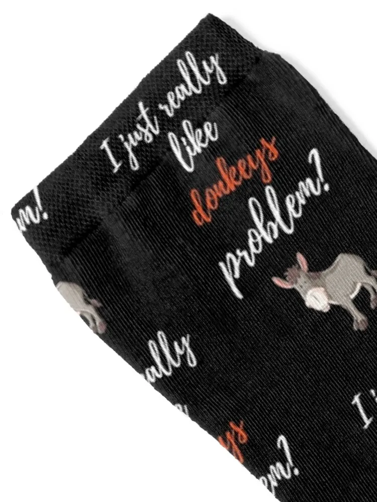 I Just Really Like Donkeys, Problem? Socks kids snow Hiking boots cotton Male Socks Women's