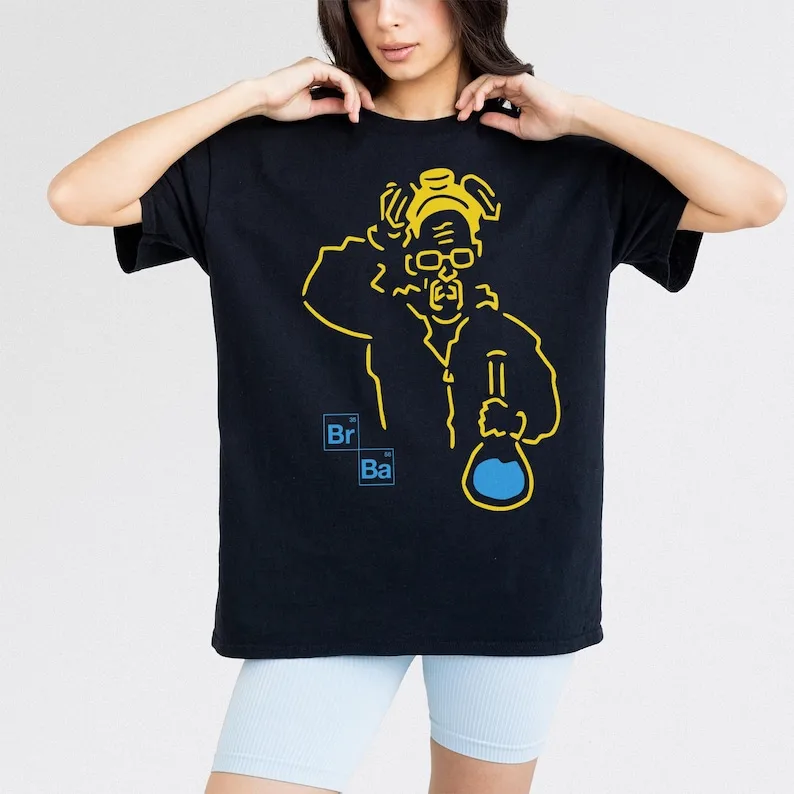 Walter White T-Shirt, Minimal Heisenberg Periodic Table TV Show Graphic Tee T-Shirt