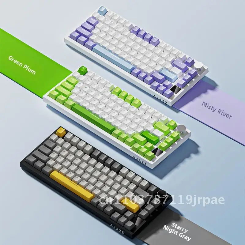 

AK820Pro Mechanical Keyboard Wireless Bluetooth 3-Mode Customizable 75 Hot Swap Gasket Gaming Side Engraved PBT Keycaps