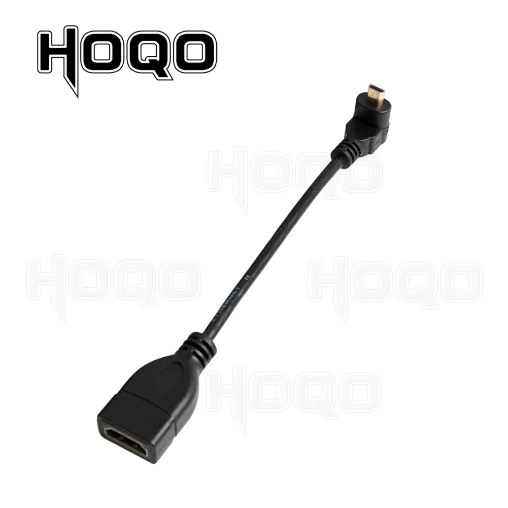 HDMI-compatible 90 Degree Micro HDMI Male to HDMI Female Adapter Cable Left Right Angle Micro HD Para Converter for Camera TV