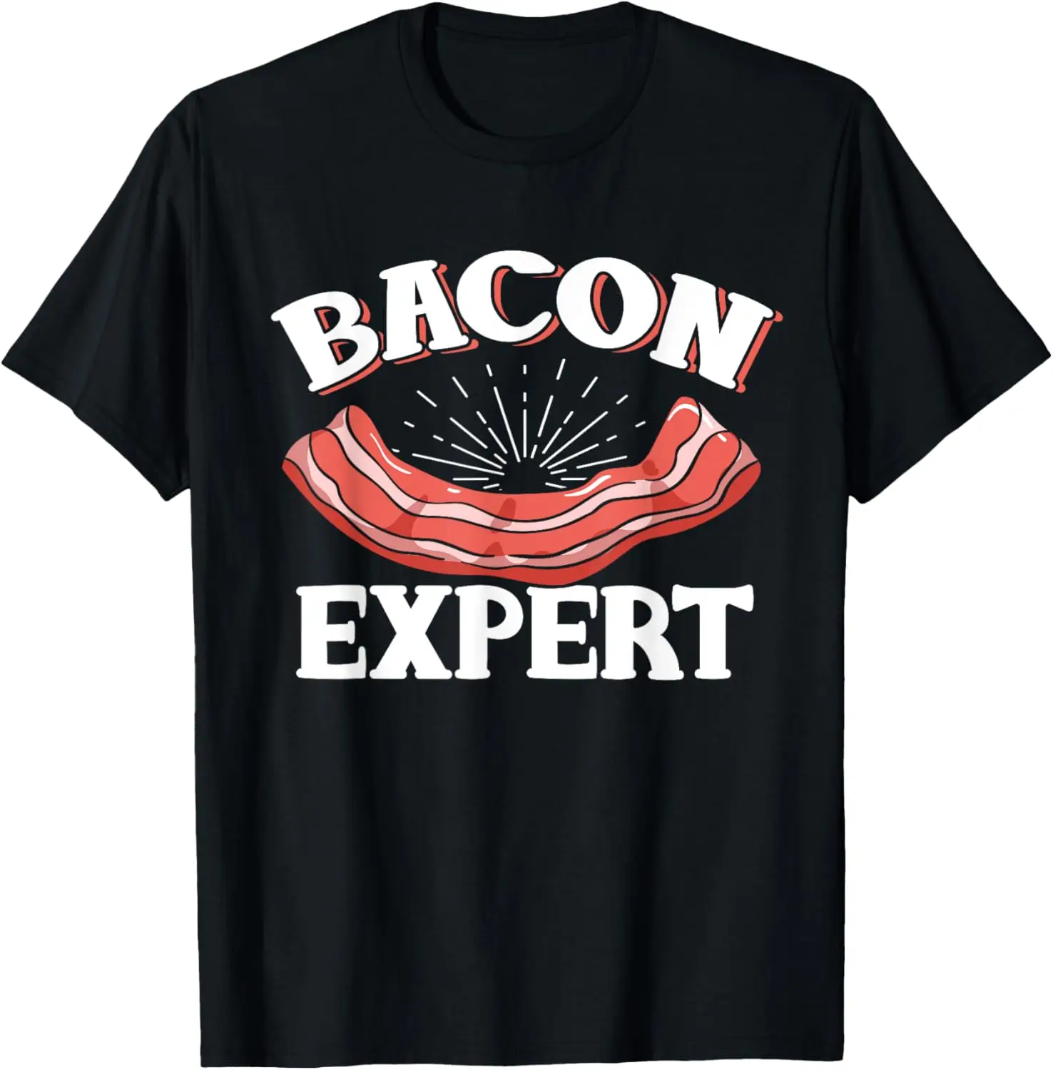 Bacon Expert Food Lover Funny Graphic Printed Women Casual T-Shirt Short Sleeve Round Neck Top Summer Women Clothing