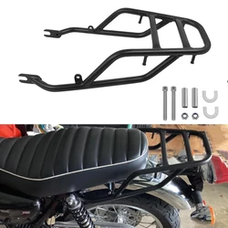Kawasaki W800 ABS W 800 CAFE 후면 수화물 랙 시시 바 선반 및 등받이 투어링 테일 레일 카고 캐리어 홀드 블랙