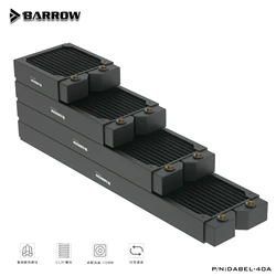Barrow Dabel-40A Copper Radiator 40mm Thickness for PC Water Cooling 120mm Fan Compatible 240/360/480 Radiator Accessories