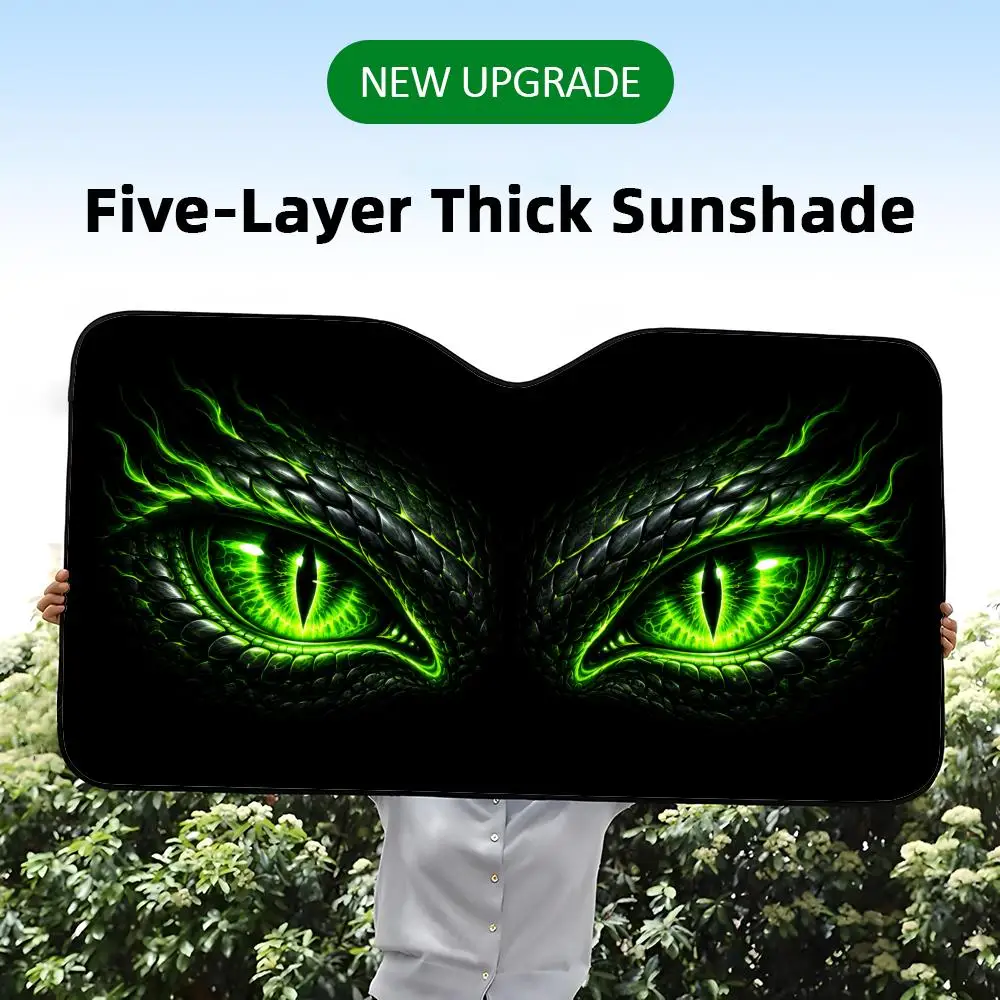 Coole Neonlicht-Augen-Sonnenblende, faltbar, universell passend für Autoscheiben, UV-Schutz, Wärmeisolierung, faltbare Abdeckung – Detail 12