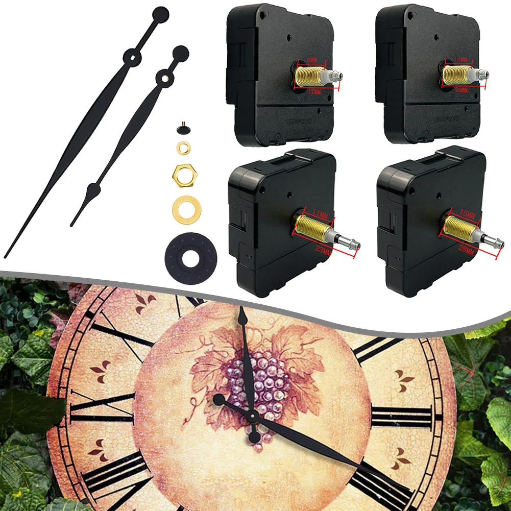 High Torque Wall Clock Movement With Nut High Torque Movement With Metal Pointer Movement Guarantees Metal Wall Clock 17-28mm