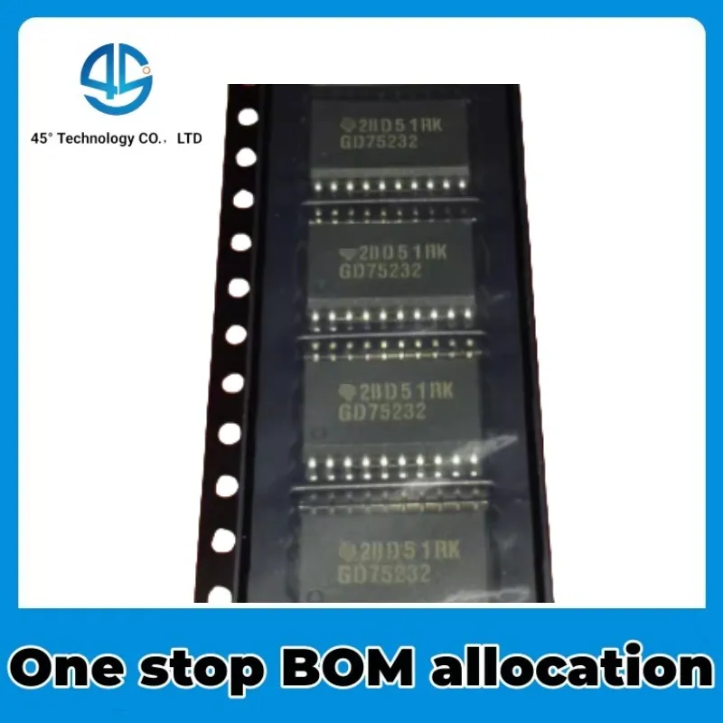 20PCS GD75232DWR GD75232 SOIC-20 brand new original RS-232 line receiving driver chip NEW IC Chip