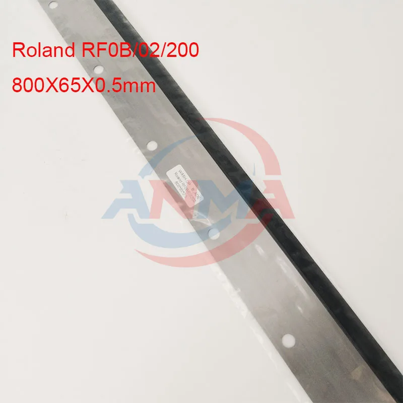 

5 штук лезвий для очистки 800x65x0,5 мм с 8 отверстиями для офсетных печатных машин Man Roland RF0B/02/200