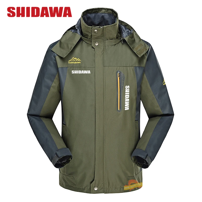 

SHIDAWA Spring Autumn Thin Large Fishing Jacket Men's Outdoor Sports Windproof Waterproof Jacket Quick Dry Hooded Hiking Clothes