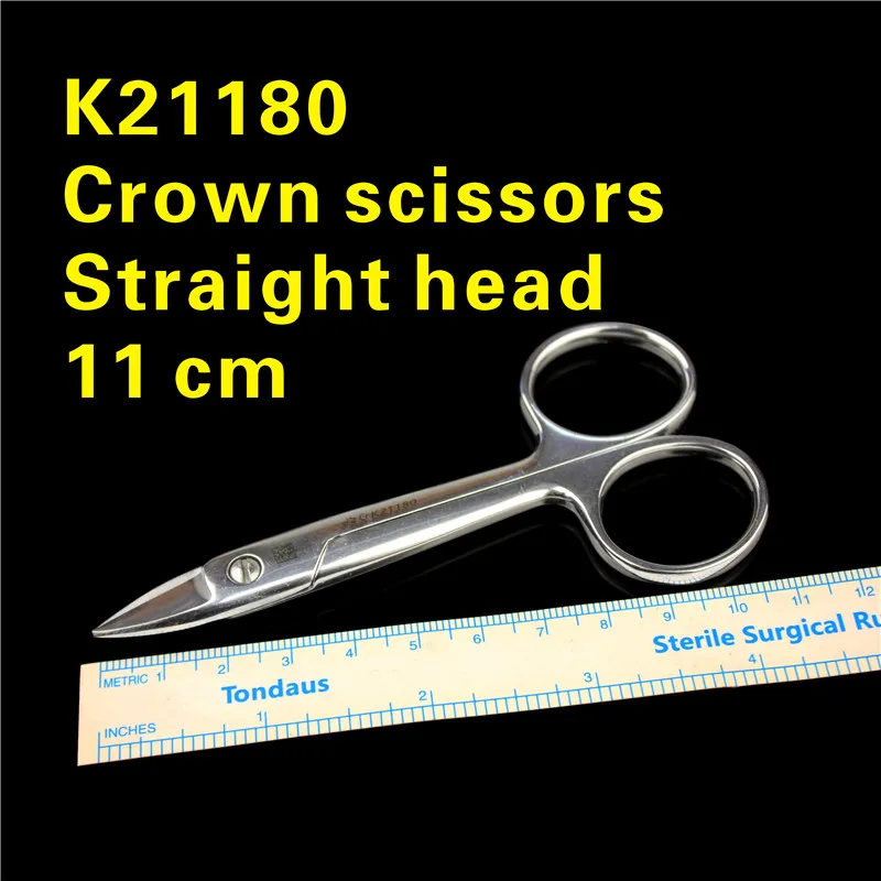 Admiralty medical crown scissors gum concept of gold silver wire shears straight head elbow oral dental dental instruments