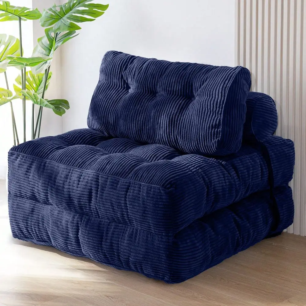 Folding Sofa Bed,Convertible Floor Sofa With Pillow And Back Support,Portable Fold Out Chair Bed Comfy Floor Sofa Lounge For Li