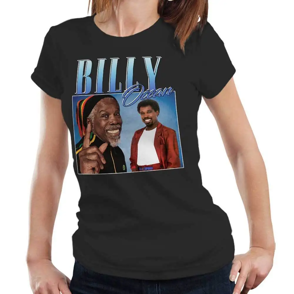 Billy Ocean Appreciation Fitted Ladies Tshirt Homage Throwback Stag Hen Do Funny