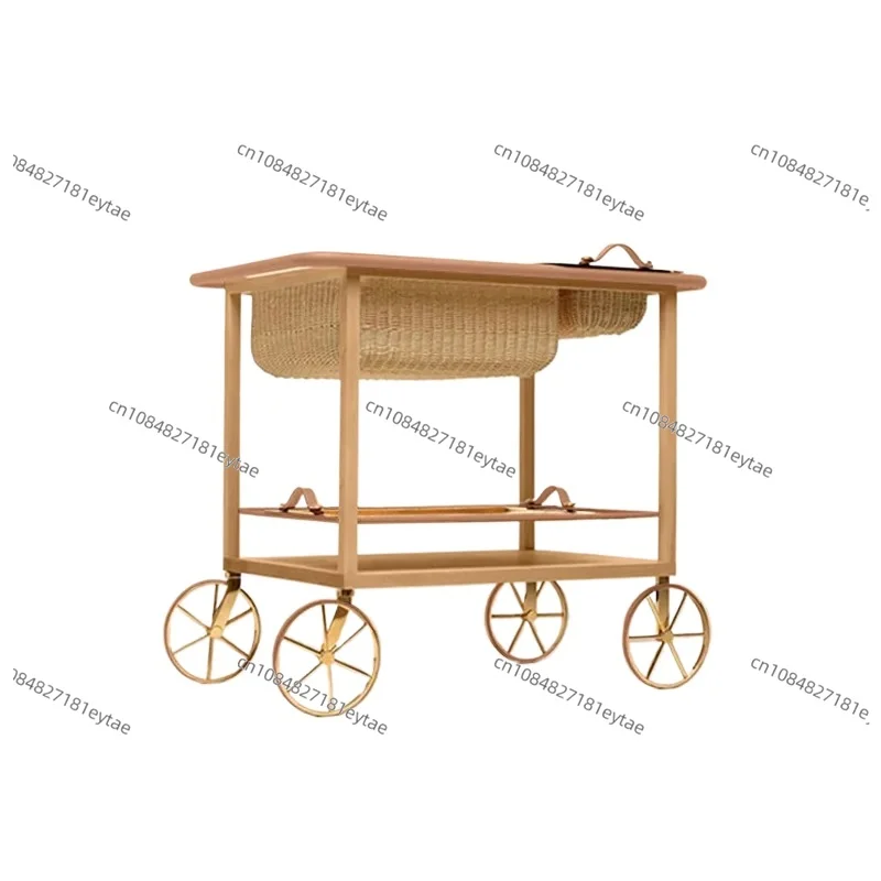

Light luxury, high sense, detachable handcart, coffee table, small table rack, dining cart