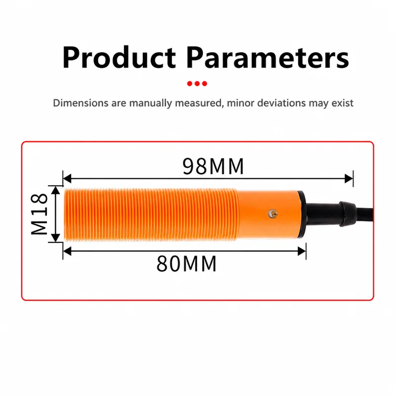 Capacitive Proximity Switch Sensor M18 Series Breeding Plant Auger Feed Sensing Line Probe Feeding Machine Feed Sensor