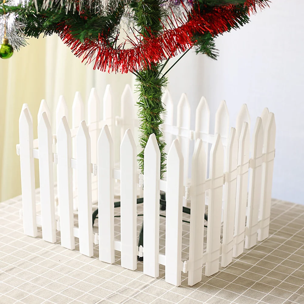 30 Pcs Splice Christmas Tree Fence Garden Picket Decoration Outdoor Mini Barrier